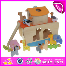 Jouets en bois drôles de construction de construction pour des enfants, jouets en bois de construction de jouet pour des enfants, jouets en bois de construction de bricolage pour bébé W12D012